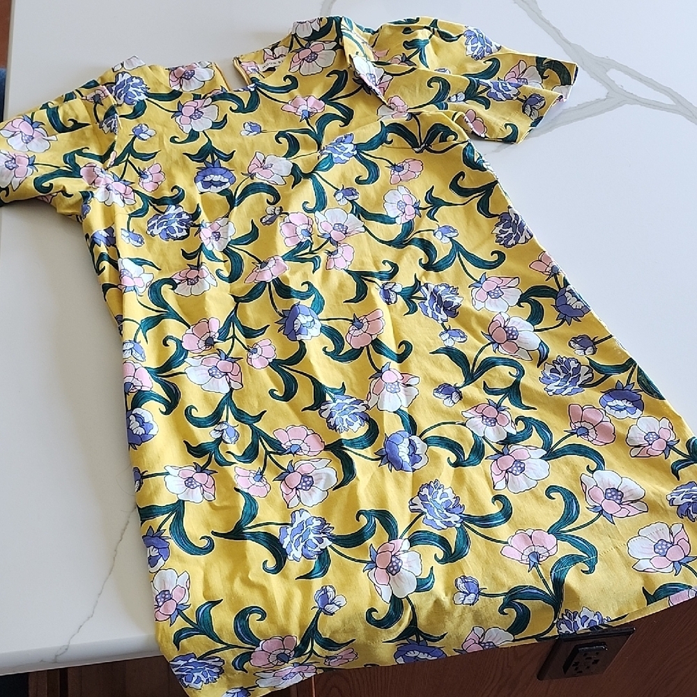 Moon River Floral Yellow Dress